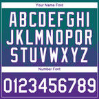 Custom Teal White-Purple 3D Pattern Design Gradient Square Shapes Performance T-Shirt