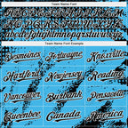 Custom Black Sky Blue-White 3D Pattern Design Splash Grunge Fragment Authentic Baseball Jersey