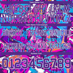 Custom Graffiti Pattern Purple-White 3D Pattern Splash Authentic Football Jersey