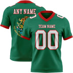 Custom Kelly Green White-Red 3D Pattern Mexico Authentic Football Jersey