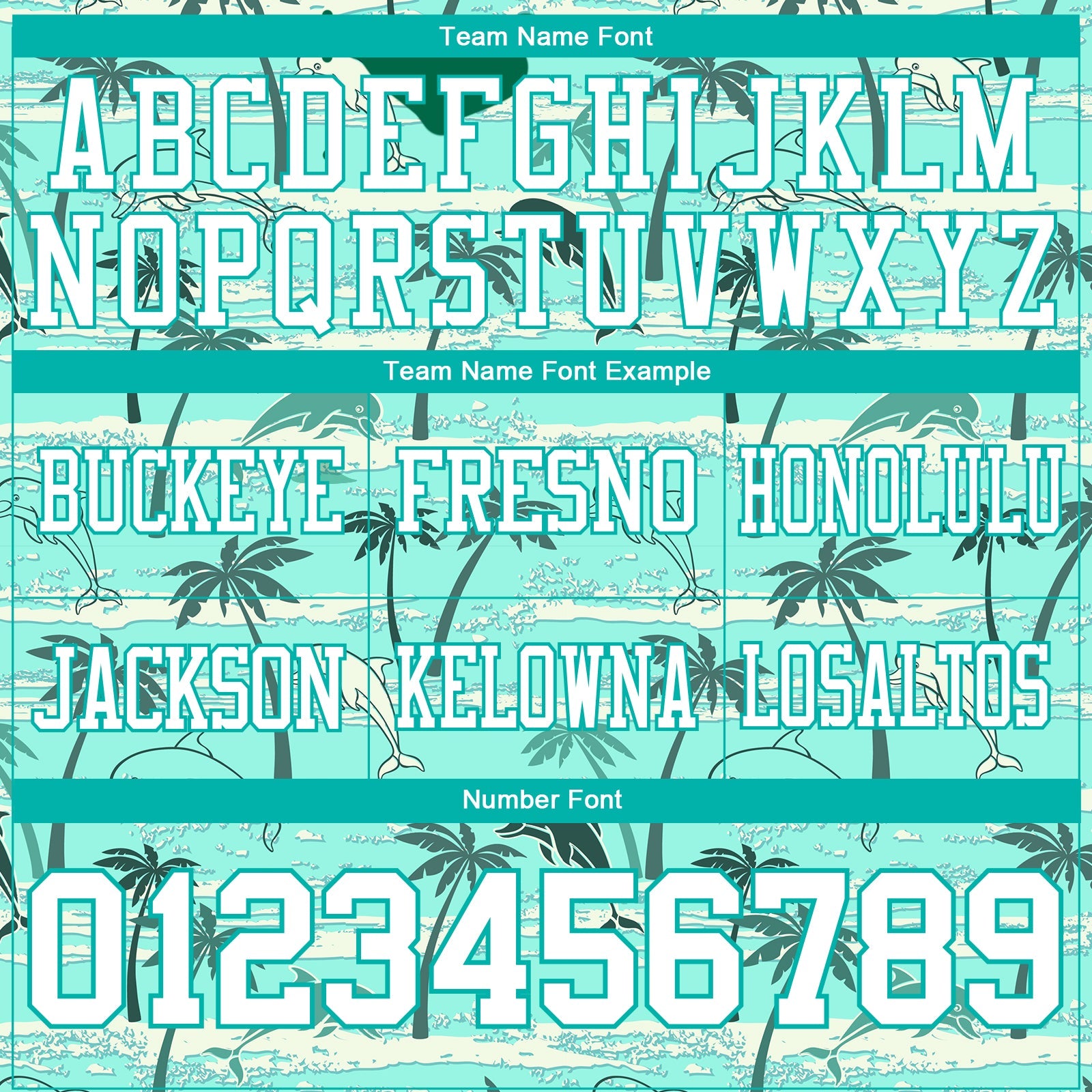 Custom Aqua White 3D Pattern Hawaii Palm Trees Authentic Football Jersey