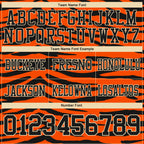 Custom Orange Black-Cream 3D Pattern Tiger Print Authentic Football Jersey