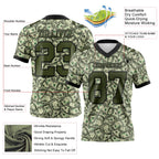 Custom Green Olive-Black 3D Pattern Dollar Authentic Football Jersey