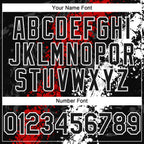 Custom Black Red-White 3D Pattern Design Splash Authentic Baseball Jersey