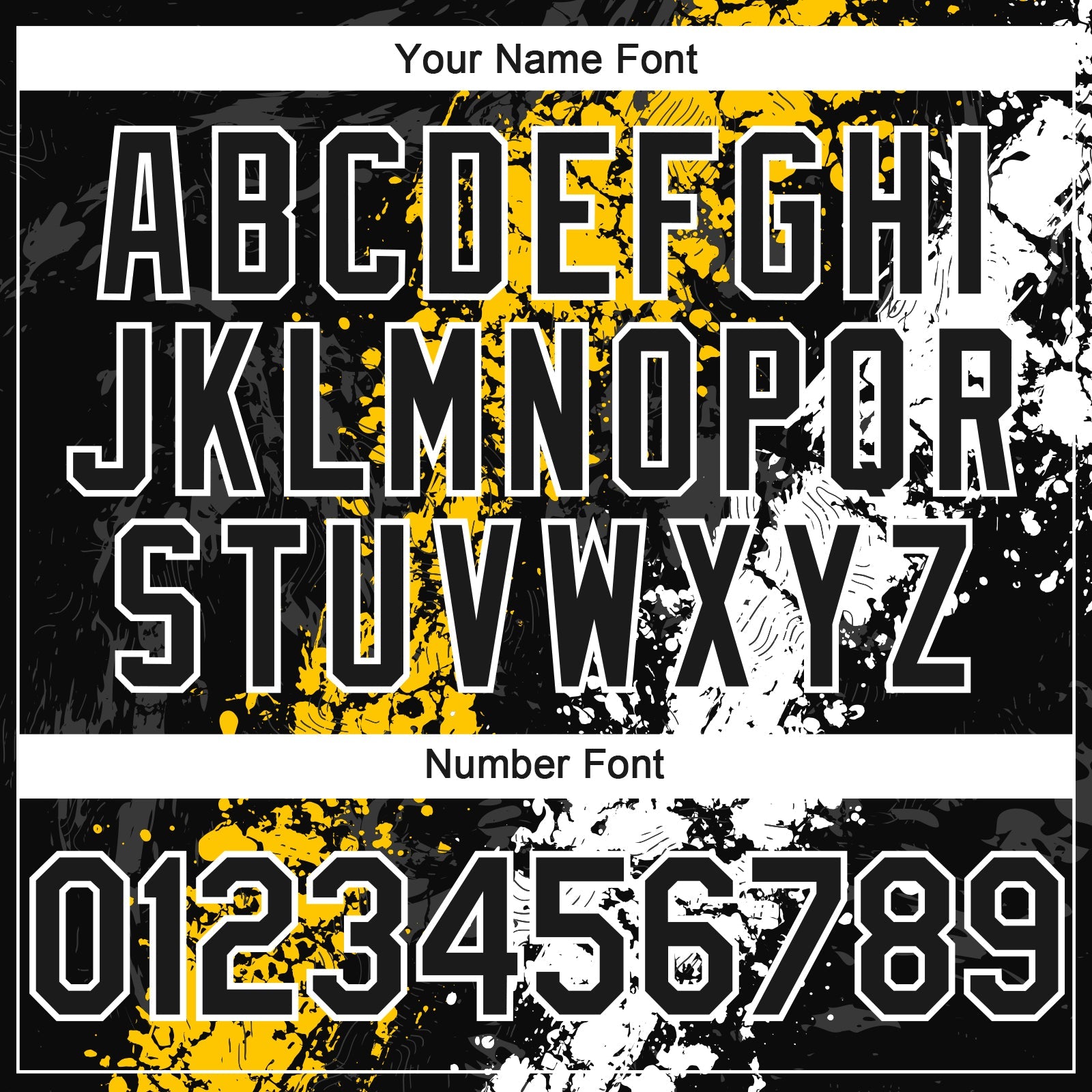 Custom Black Yellow-White 3D Pattern Design Splash Authentic Baseball Jersey