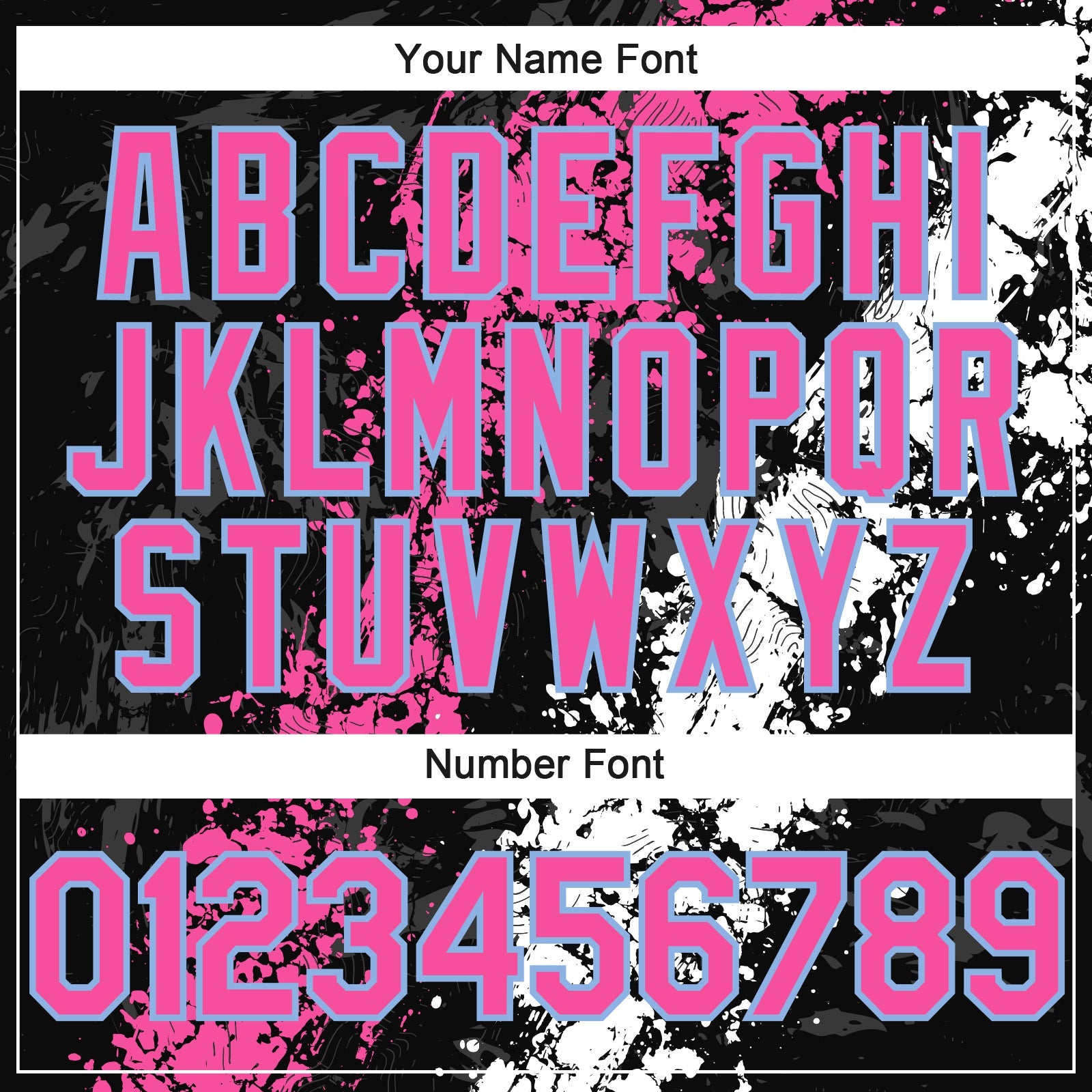 Custom Black Pink Light Blue-White 3D Pattern Design Splash Authentic Baseball Jersey