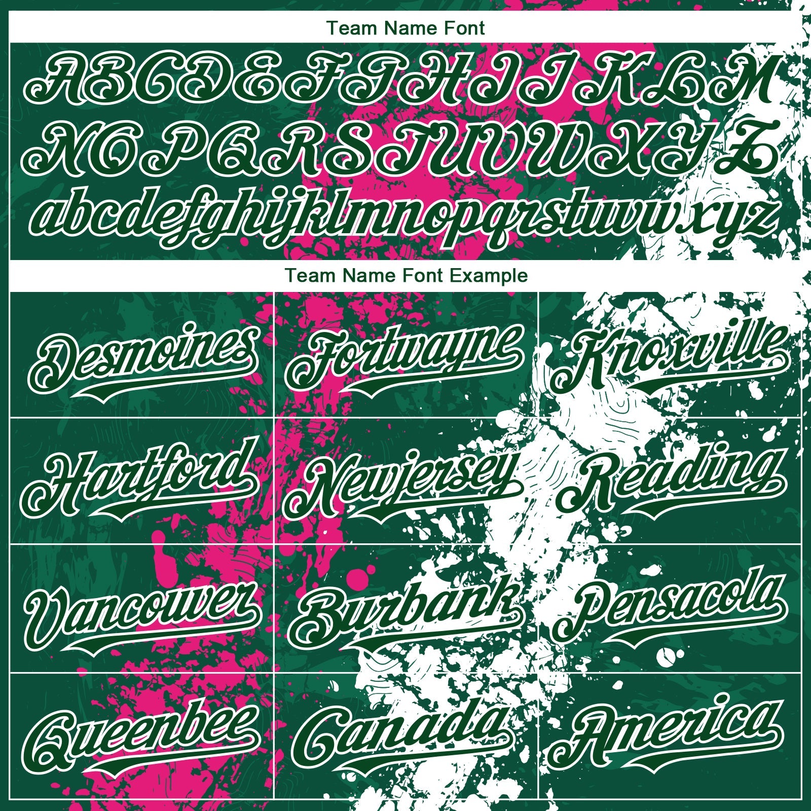 Custom Green Hot Pink-White 3D Pattern Design Splash Authentic Baseball Jersey