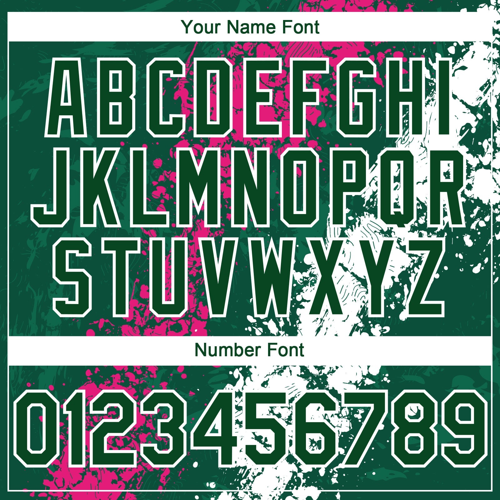 Custom Green Hot Pink-White 3D Pattern Design Splash Authentic Baseball Jersey