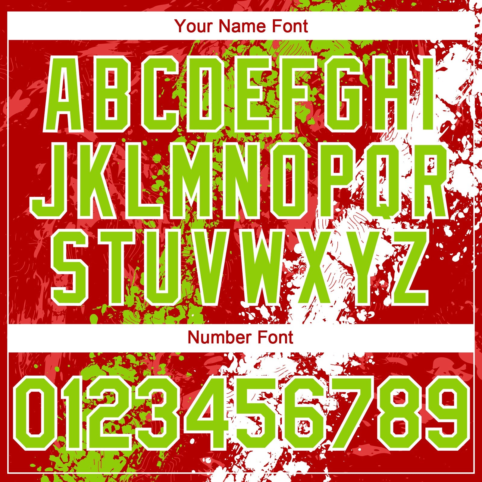 Custom Red Neon Green-White 3D Pattern Design Splash Authentic Baseball Jersey