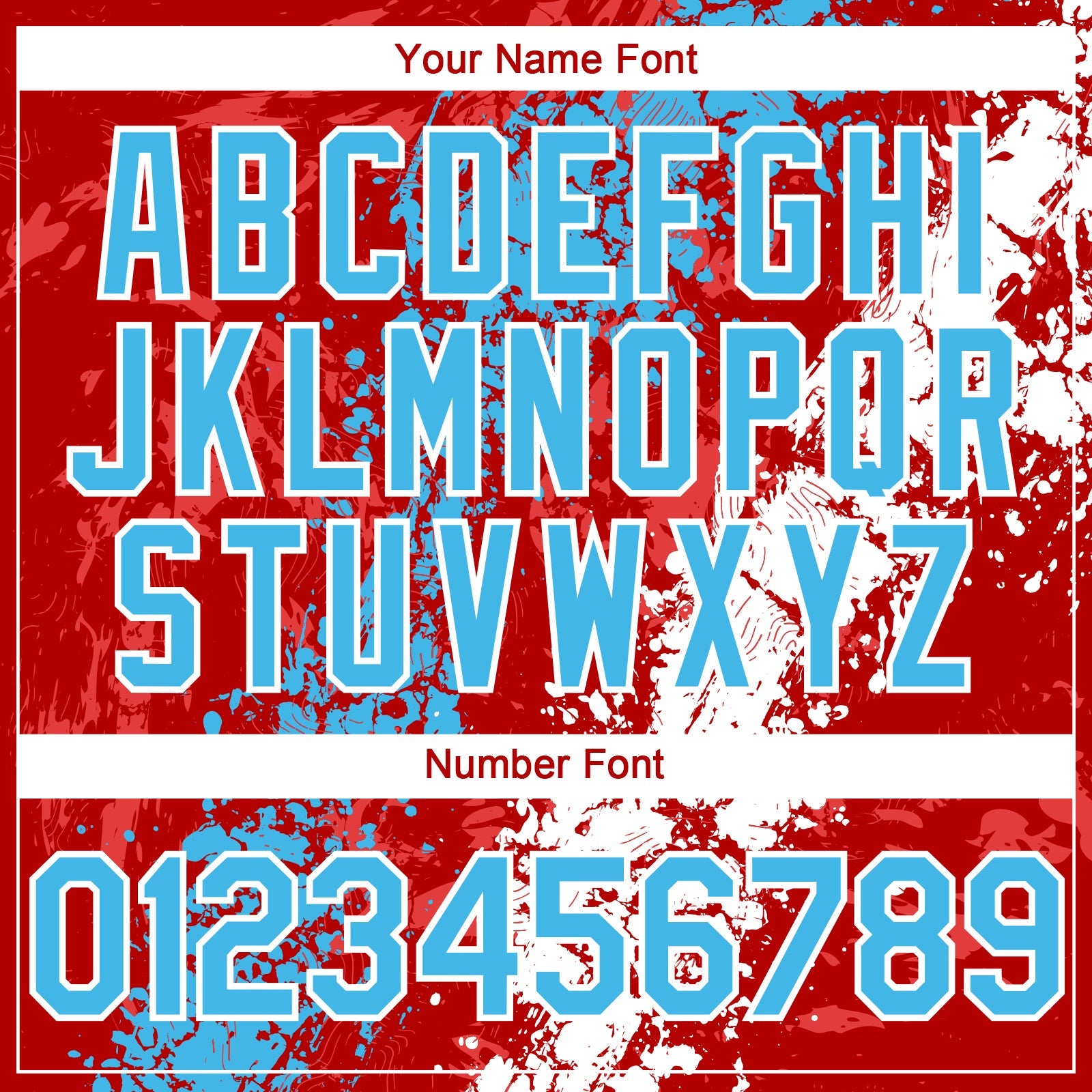 Custom Red Sky Blue-White 3D Pattern Design Splash Authentic Baseball Jersey