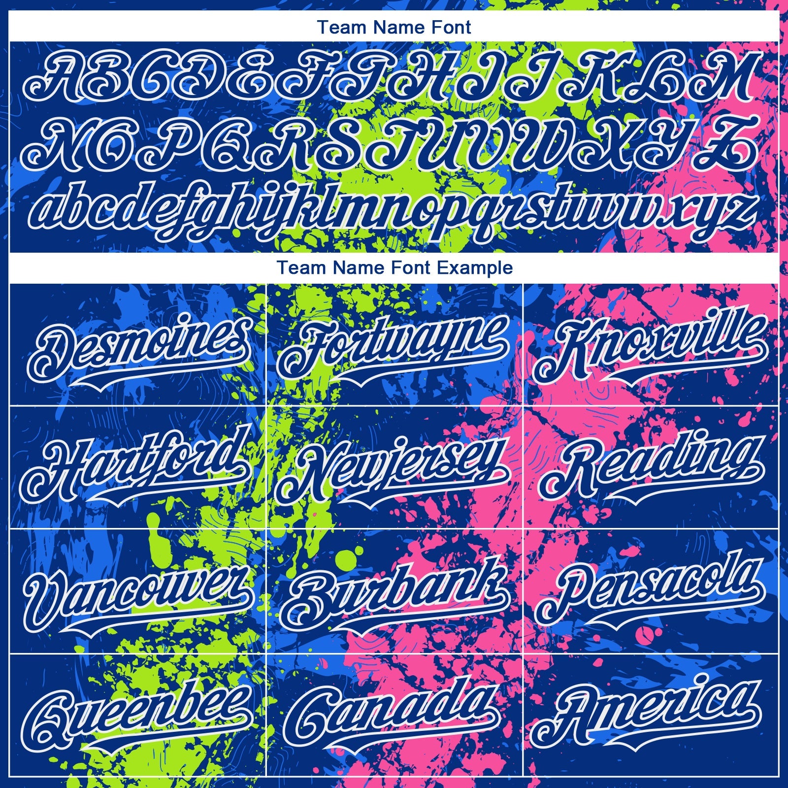 Custom Royal Neon Green Pink-White 3D Pattern Design Splash Authentic Baseball Jersey