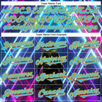 Custom Blue Sky Blue-Gold 3D Pattern Design Outer Space Light Swords Authentic Baseball Jersey