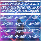 Custom Blue White-Thunder Blue 3D Pattern Design Outer Space Authentic Baseball Jersey