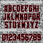 Custom White Black-Fire Red 3D Polynesian Style Islander Authentic Baseball Jersey