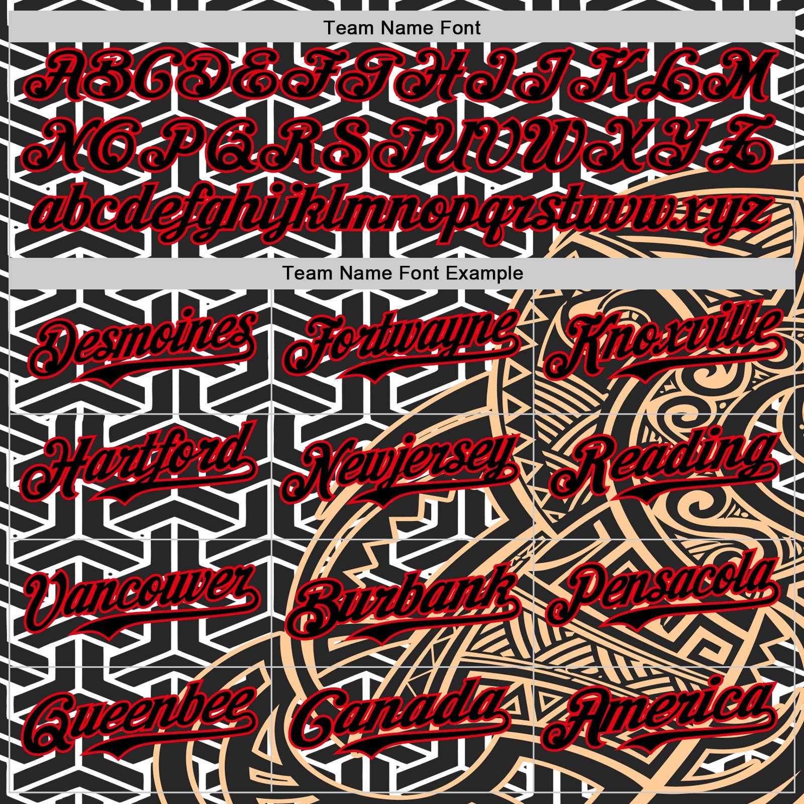 Custom White Black Old Gold-Fire Red 3D Polynesian Style Islander Authentic Baseball Jersey