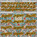 Custom Green Brown-Yellow 3D Pattern Design Burner Costumes Exotic Authentic Baseball Jersey