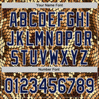 Custom Brown Navy-White 3D Pattern Design Burner Costumes Snake Print Authentic Baseball Jersey