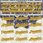 Custom White Yellow-Brown 3D Pattern Design Burner Costumes Paisley Authentic Baseball Jersey