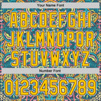 Custom Green Yellow Brown-White 3D Pattern Design Burner Costumes Exotic Authentic Baseball Jersey