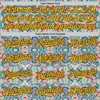 Custom Green Yellow-Brown 3D Pattern Design Burner Costumes Exotic Authentic Baseball Jersey