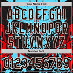 Custom Blue Brown-White 3D Pattern Design Burner Costumes Cyber Skull Authentic Baseball Jersey