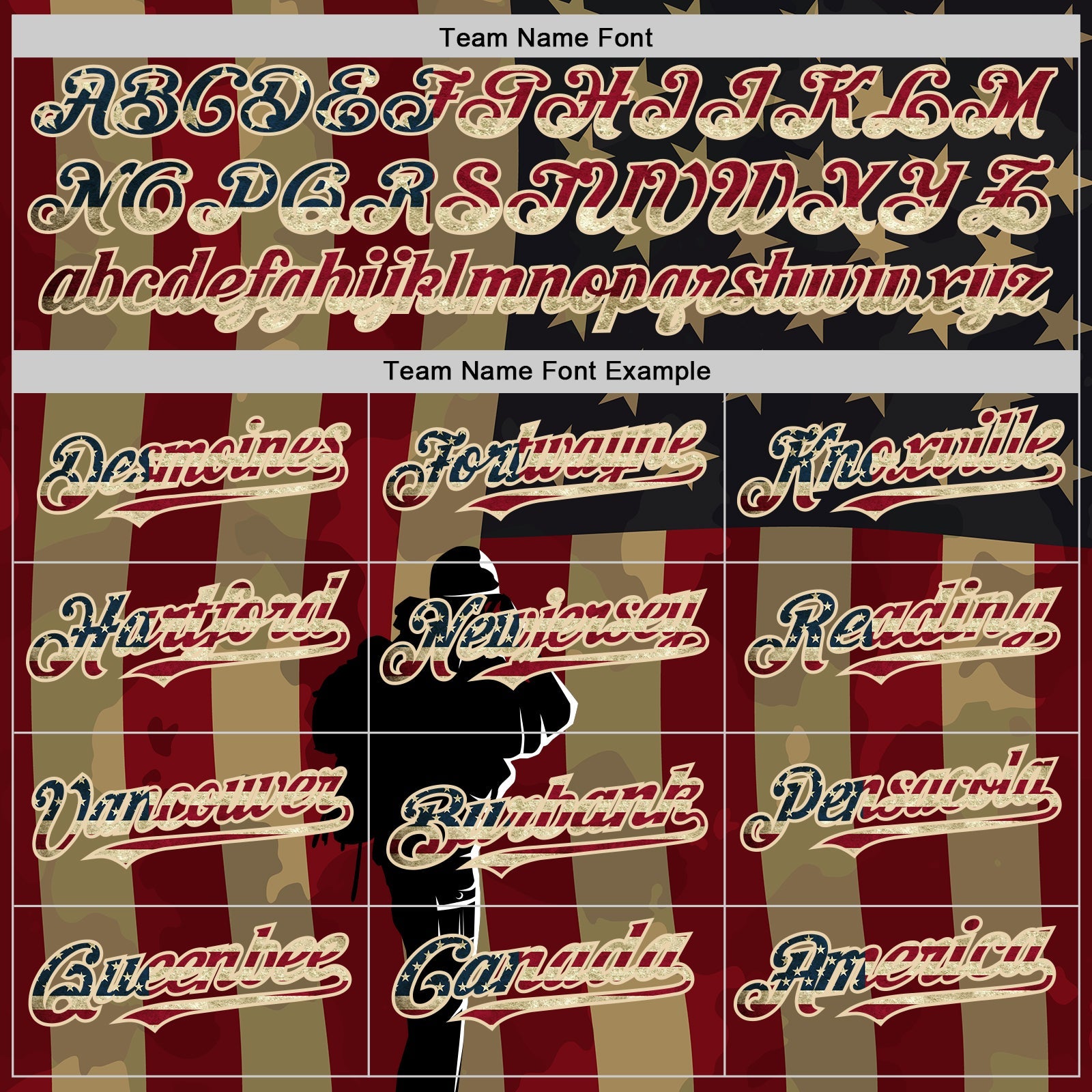 Custom Camo Vintage USA Flag-City Cream 3D American Flag Military Army Authentic Salute To Service Baseball Jersey