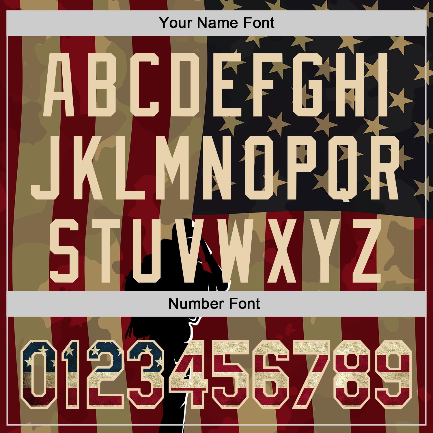 Custom Camo Vintage USA Flag-City Cream 3D American Flag Military Army Authentic Salute To Service Baseball Jersey