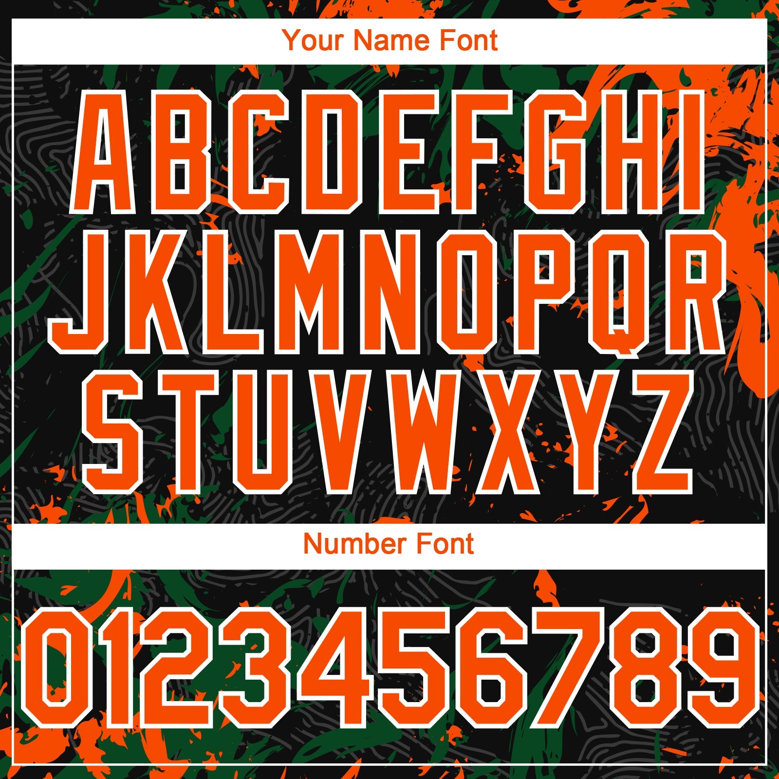 Custom Black Orange Green-White 3D Pattern Design Splash Authentic Baseball Jersey