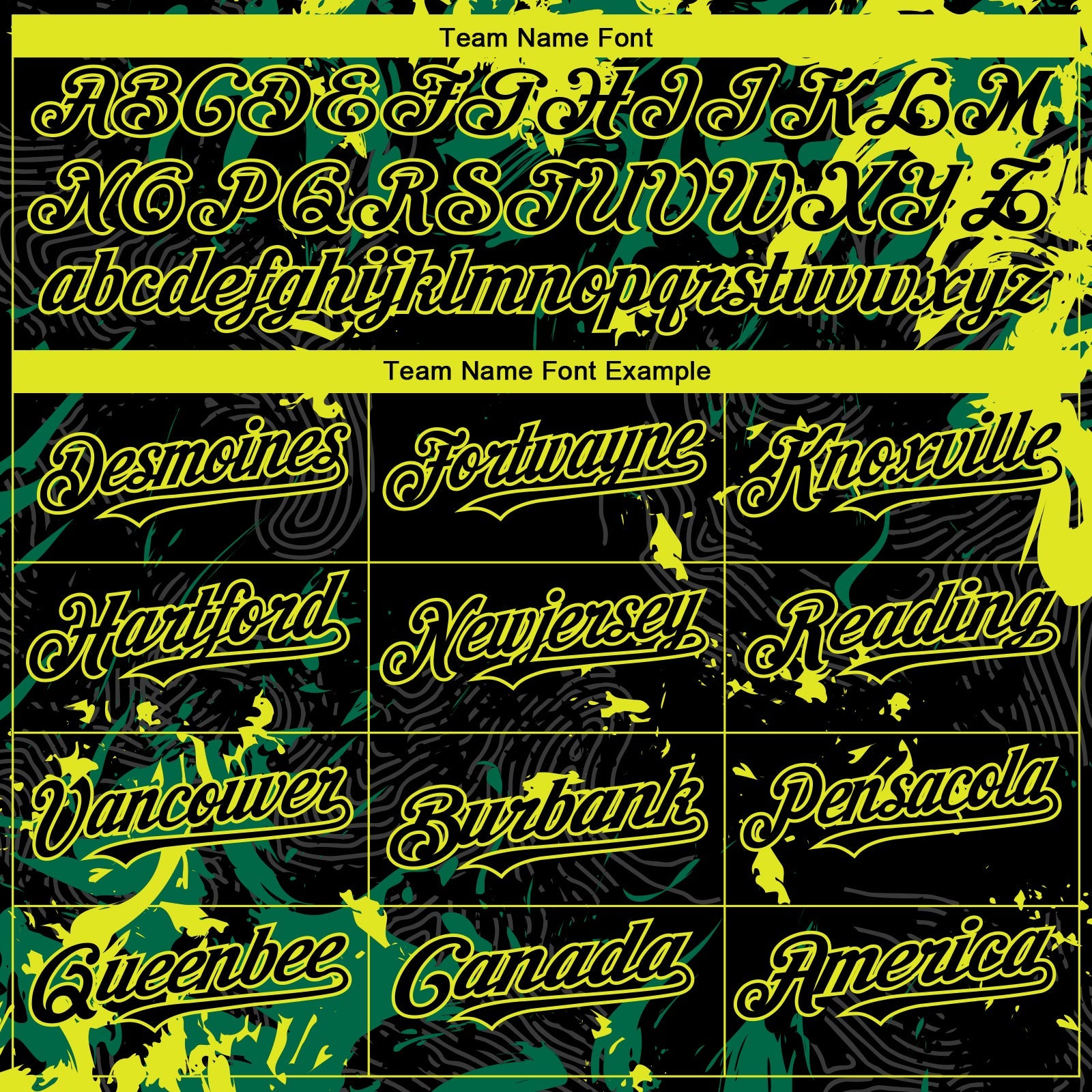Custom Black Kelly Green-Neon Yellow 3D Pattern Design Splash Authentic Baseball Jersey