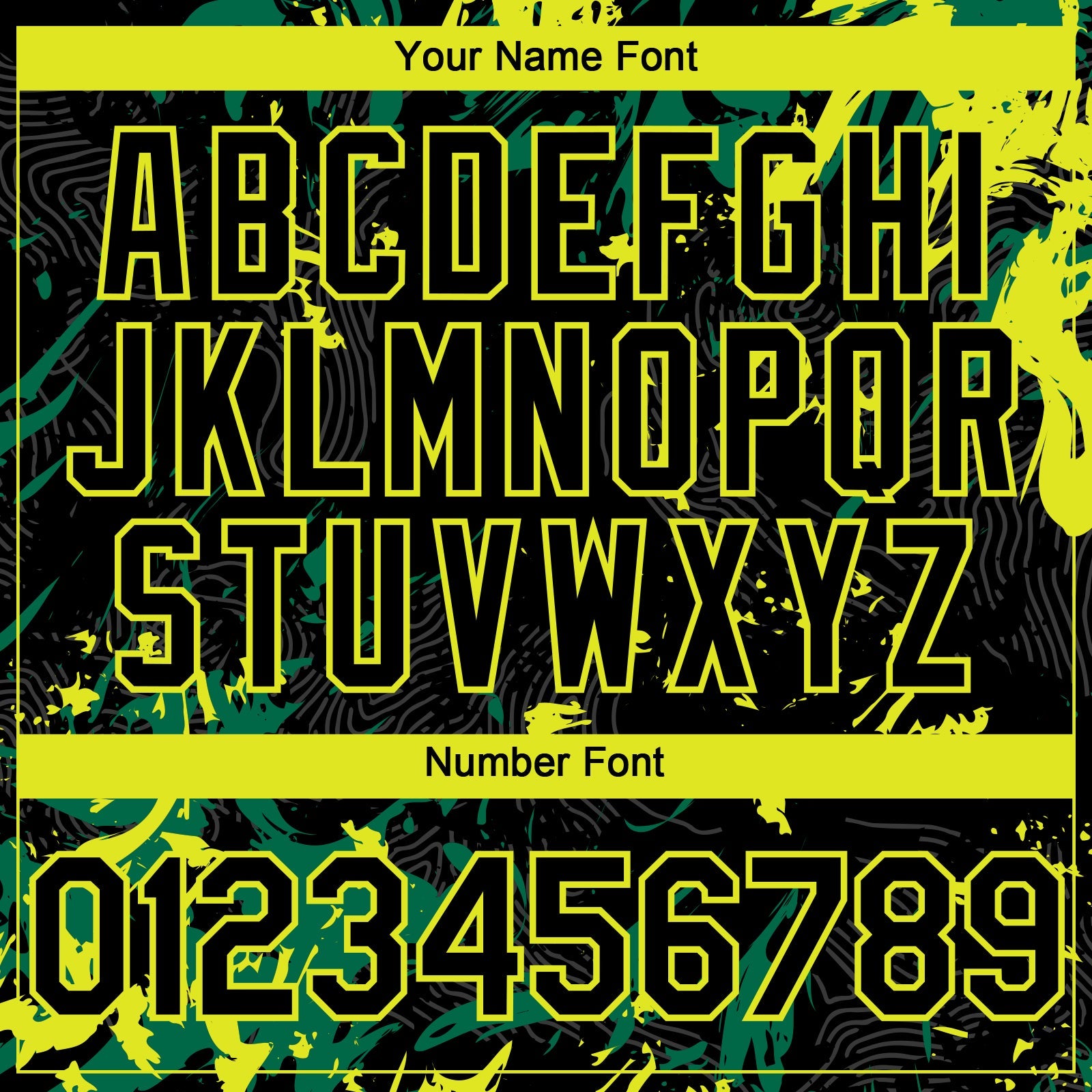 Custom Black Kelly Green-Neon Yellow 3D Pattern Design Splash Authentic Baseball Jersey