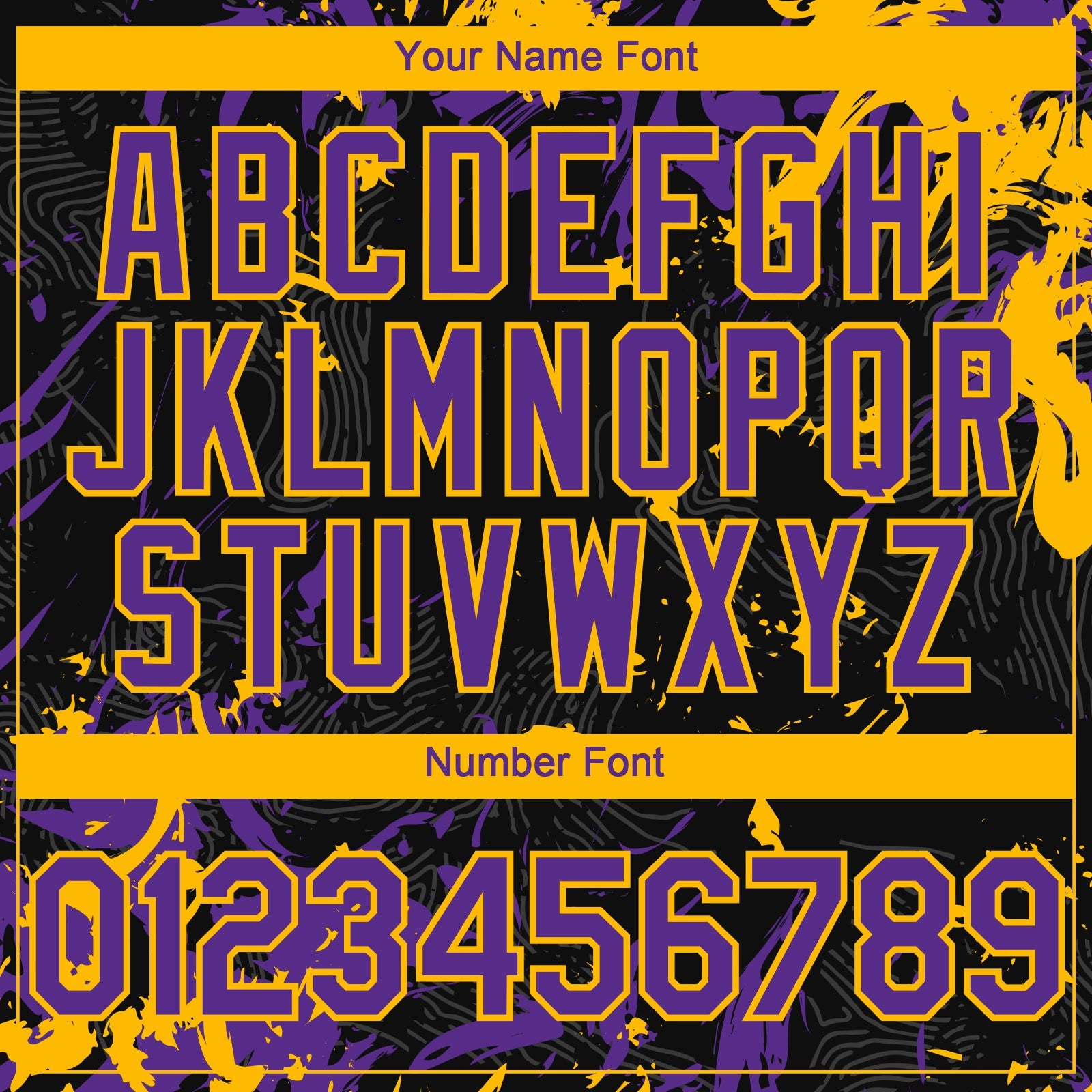 Custom Black Purple-Gold 3D Pattern Design Splash Authentic Baseball Jersey