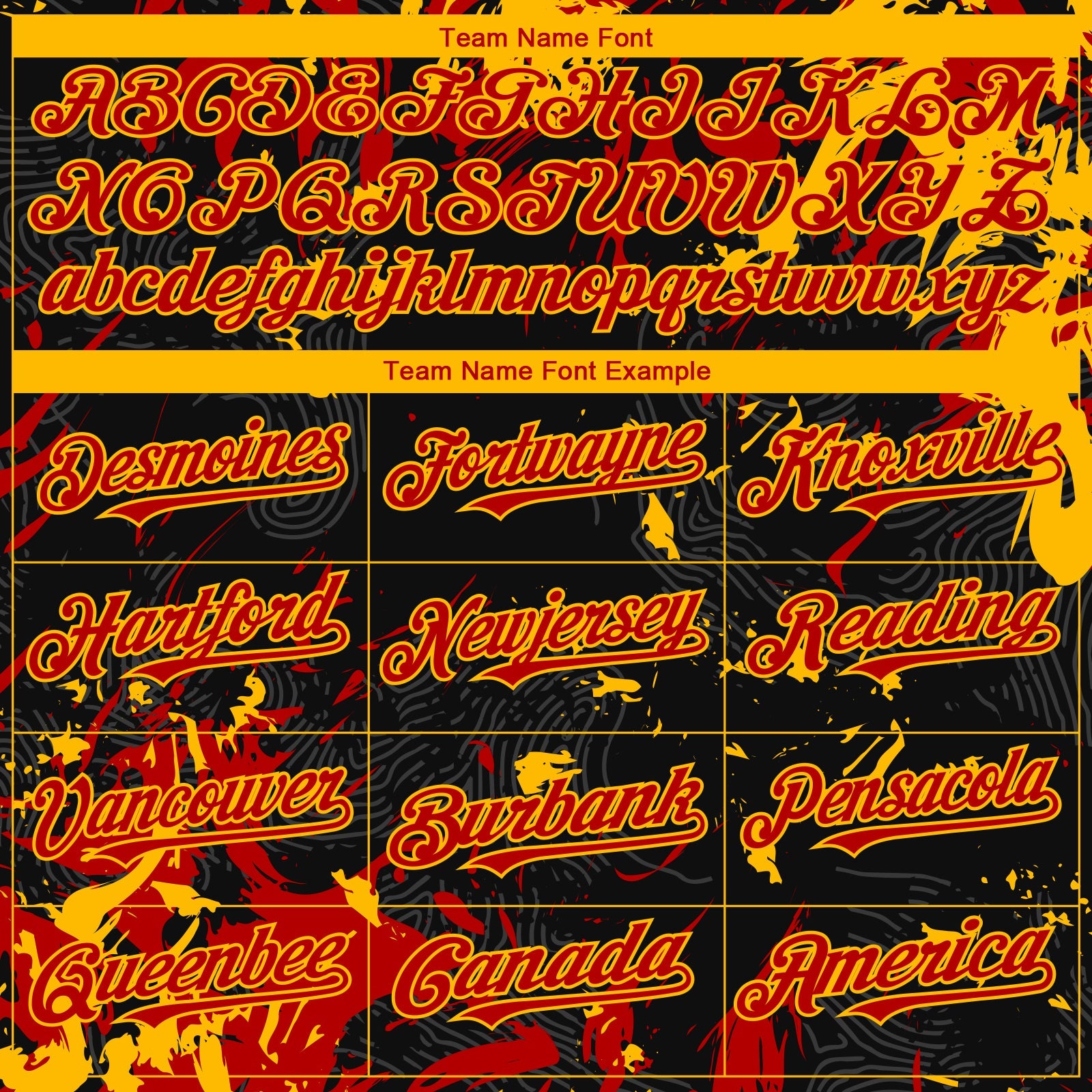 Custom Black Red-Gold 3D Pattern Design Splash Authentic Baseball Jersey