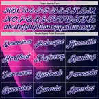 Custom Navy Dark Purple Pink-White 3D Pattern Design Gradient Neon Sportswear Performance T-Shirt
