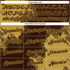 Custom Brown Old Gold 3D Pattern Design Abstract Brush Stroke Performance T-Shirt