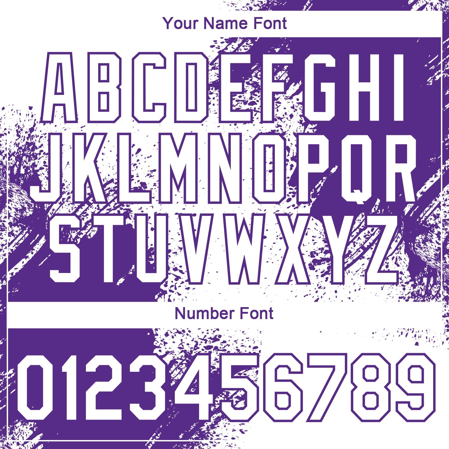 Custom White Purple 3D Pattern Design Abstract Brush Stroke Performance T-Shirt