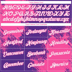 Custom Purple White-Pink 3D Pattern Design Abstract Brush Stroke Performance T-Shirt