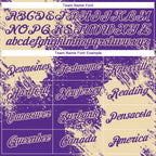 Custom Purple Cream 3D Pattern Design Abstract Brush Stroke Performance T-Shirt