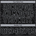 Custom Black Gray 3D Pattern Design Rave Party Ethnic Paisley Bandana Authentic Baseball Jersey