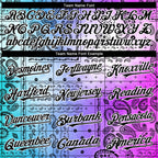 Custom Purple Black Blue-White 3D Pattern Design Gradient Rave Party Ethnic Paisley Bandana Authentic Baseball Jersey