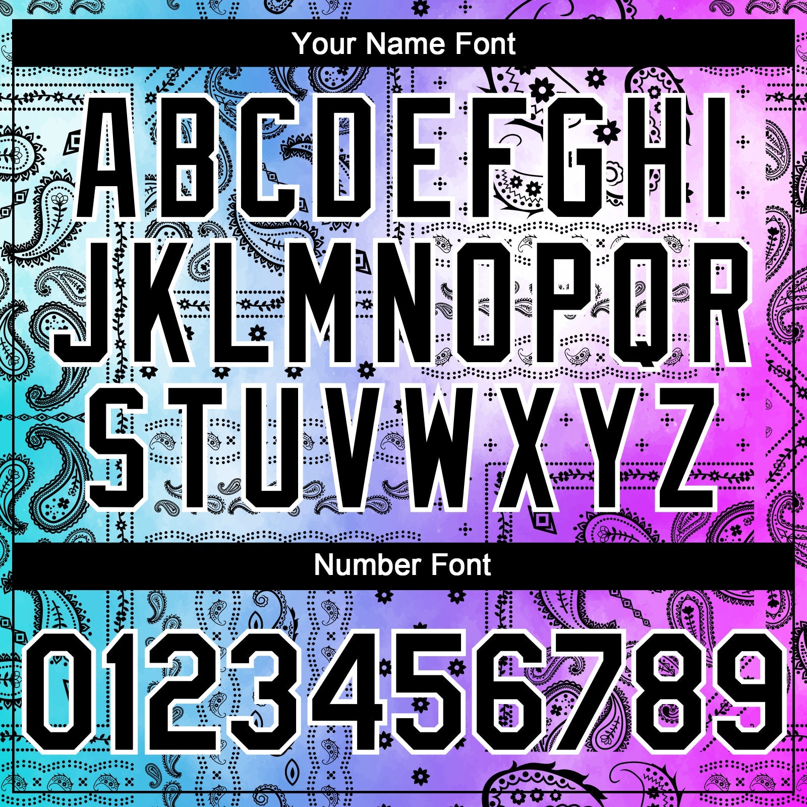 Custom Purple Black Blue-White 3D Pattern Design Gradient Rave Party Ethnic Paisley Bandana Authentic Baseball Jersey