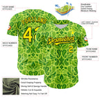 Custom Neon Green Black 3D Pattern Design Rave Party Ethnic Paisley Bandana Authentic Baseball Jersey