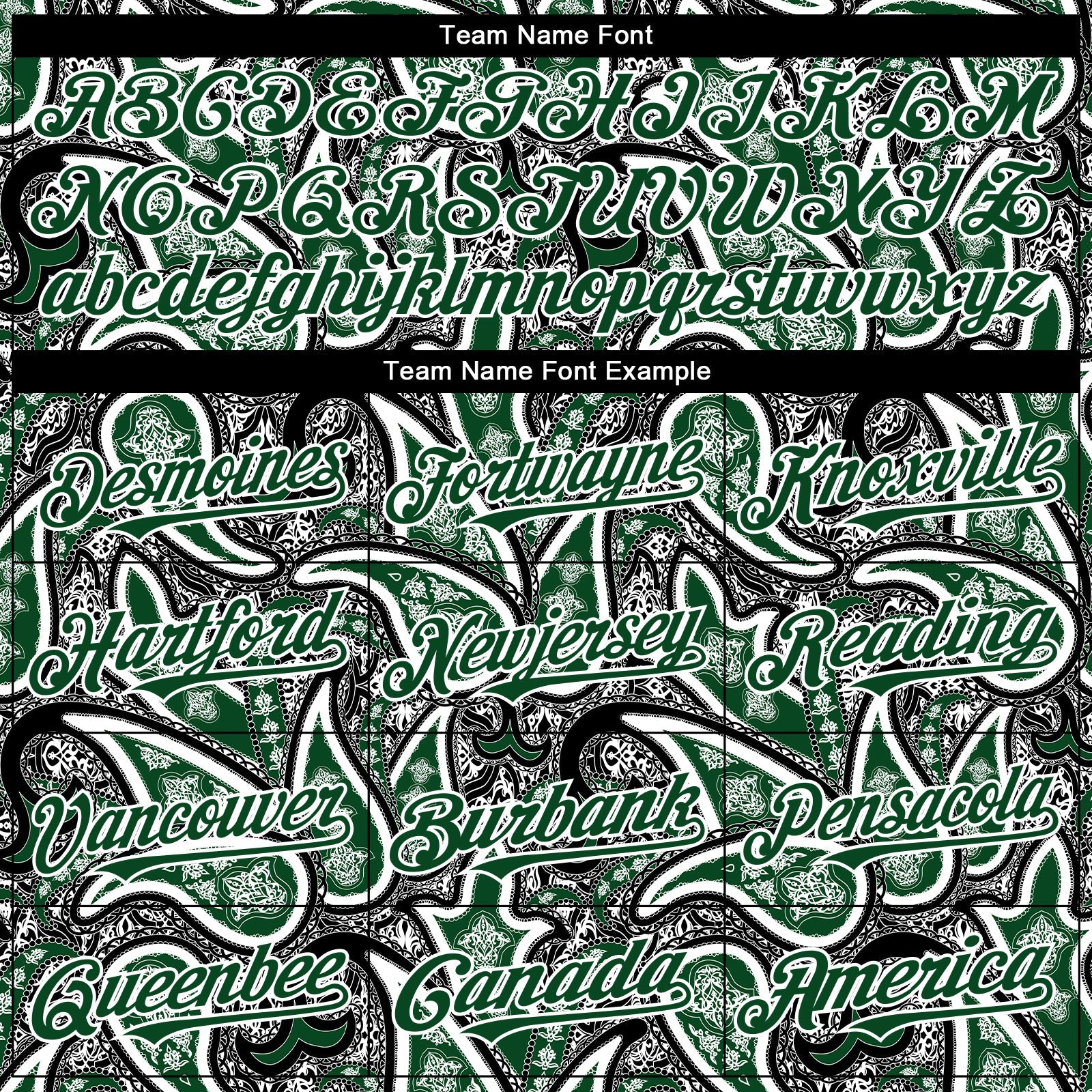 Custom Black Green-White 3D Pattern Design Rave Party Ethnic Paisley Bandana Authentic Baseball Jersey