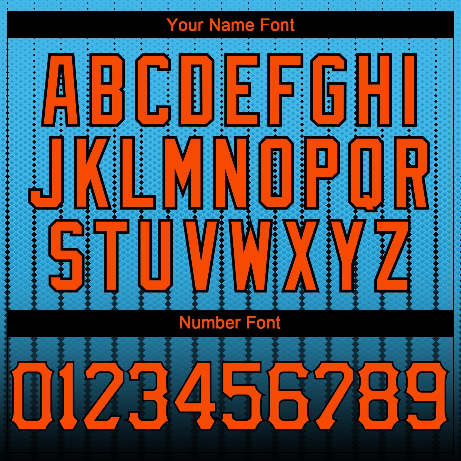 Custom Sky Blue Orange-Black 3D Pattern Design Gradient Geometric Shape Authentic Baseball Jersey