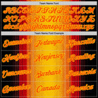 Custom Yellow Orange 3D Pattern Design Gradient Spain Sportswear Performance T-Shirt