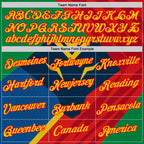 Custom Green Yellow Blue-Fire Red 3D Pattern Design Mexico Brazil Sportswear Performance T-Shirt