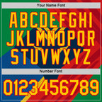 Custom Green Yellow Blue-Fire Red 3D Pattern Design Mexico Brazil Sportswear Performance T-Shirt