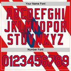 Custom Cream Fire Red-Royal 3D Pattern Design Canada America Sportswear Performance T-Shirt