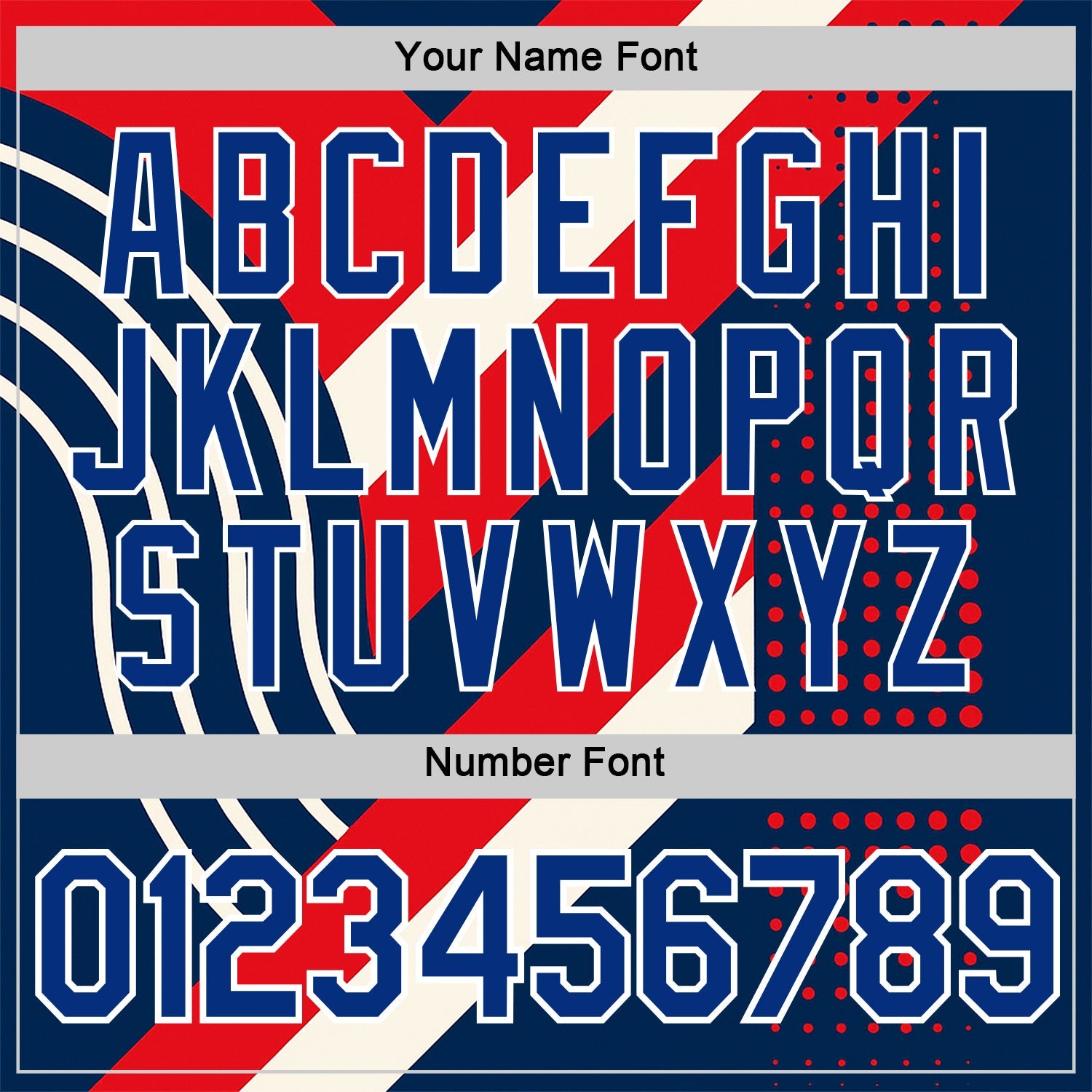 Custom Cream Royal Red Blue-White 3D Pattern Design USA Inspired America Sportswear Performance T-Shirt