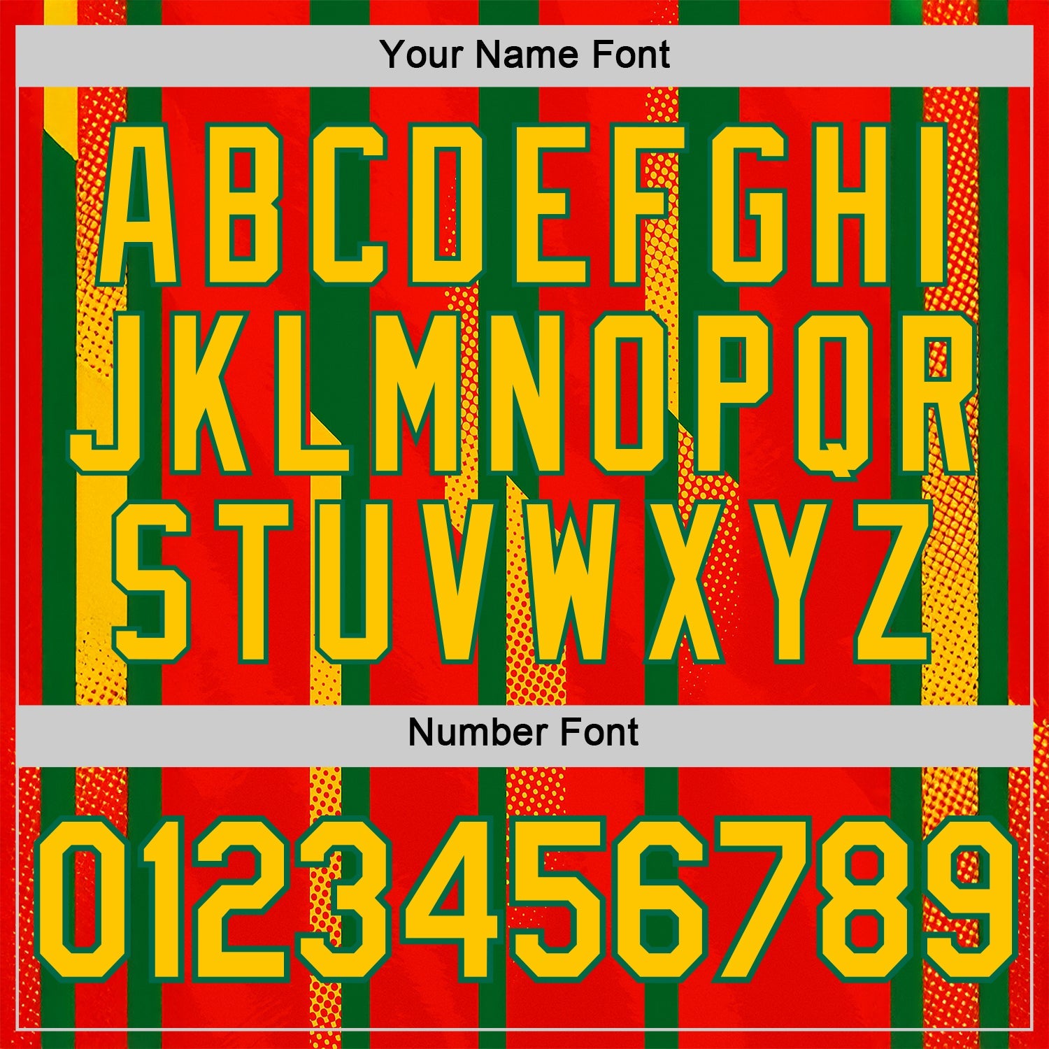 Custom Red Yellow-Kelly Green 3D Pattern Design Mexico Africa Sportswear Performance T-Shirt