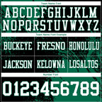 Custom Black White-Kelly Green 3D Pattern Abstract Brush Stroke Authentic Football Jersey